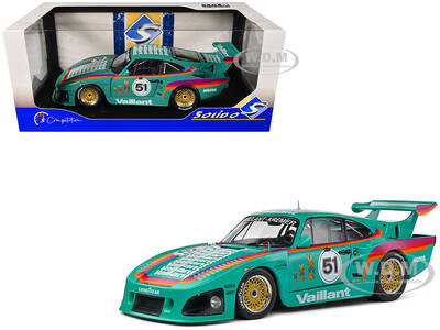 Porsche 935 K3 #51 Kremer - Vaillant Green with Stripes and Graphics Competition Series 1/18 Diecast Model Car by Solido