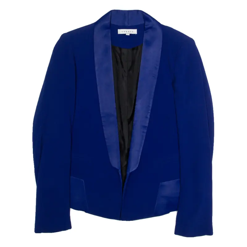 SANDRO Womens Blazer Jacket Blue M
