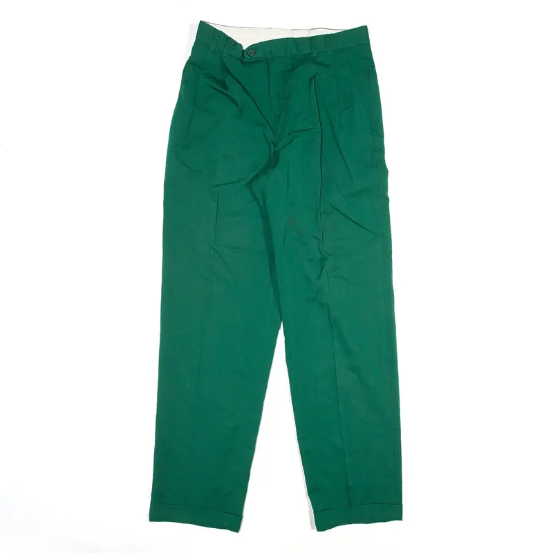 Trousers Green Regular Tapered Womens W30 L30