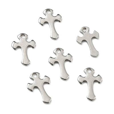 Tarnish Resistant 201 Stainless Steel Tiny Cross Charms