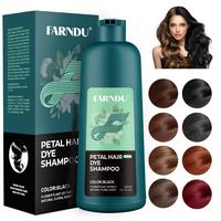 FARNDU Upgrade 4 In 1 Petal Hair Dye Shampoo, 10 Mins Hair Dye, Covering Grey Hair, Various Color Available, Organic Haircare...