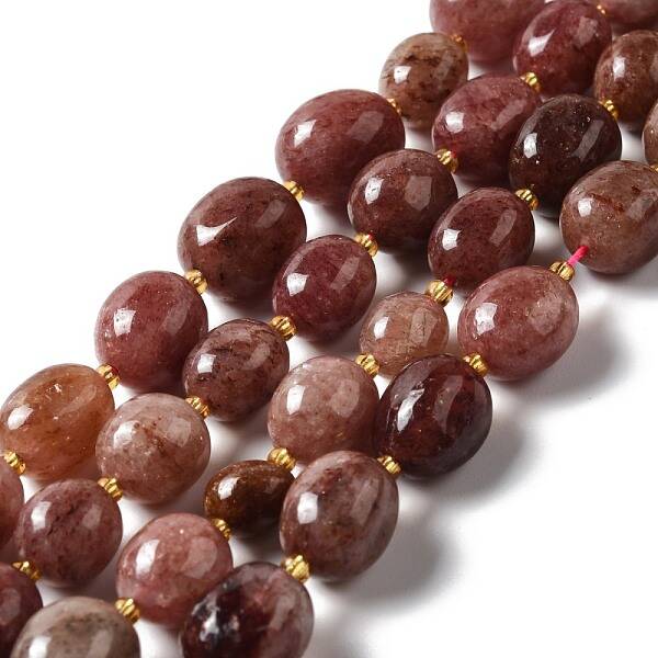 Natural Strawberry Quartz Beads Strands