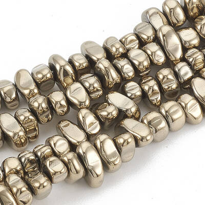 Electroplate Non-magnetic Synthetic Hematite Beads Strands