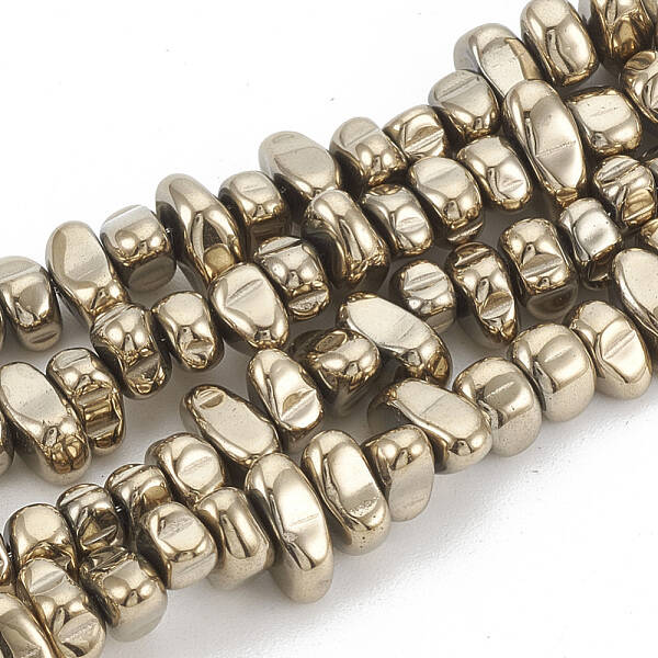 Electroplate Non-magnetic Synthetic Hematite Beads Strands