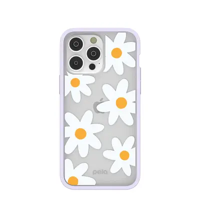 Clear Daisy iPhone 14 Pro Max Case With Lavender Ridge