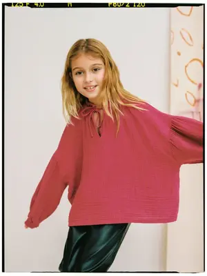 Olivia girl blouse - Bougainvillea | Size: 8