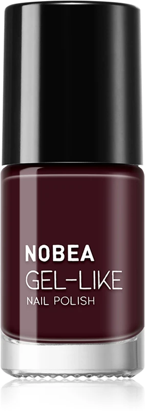 NOBEA Day-to-Day Gel-like nail polish gel effect color Almost black #N18 6 ml