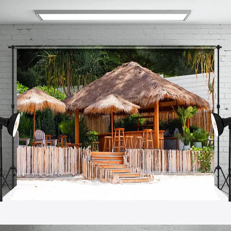 Beach Tropical Bar Summer Seaside Holiday Backdrop - Aperturee