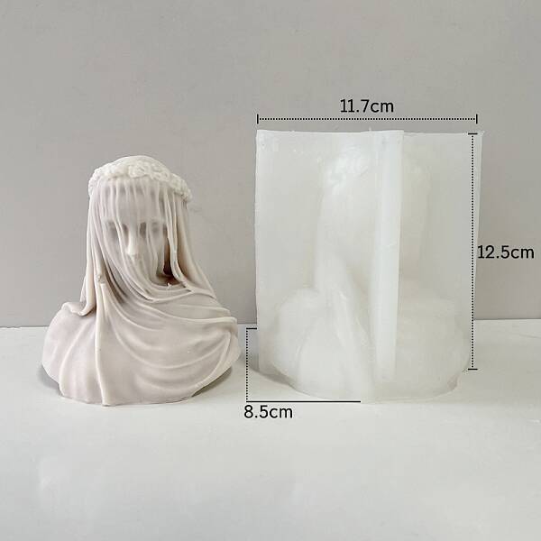 Greek Goddess Food Grade Silicone Bust Portrait Candle Molds