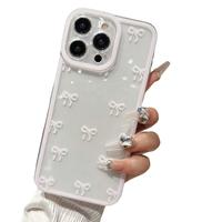 Cute Bowknot Pattern Phone Case, Creative Phone Protective Cover, Phone Accessories Compatible with iPhone 11 12 13 14 15 Pr...