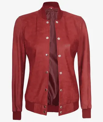 Maroon leather jacket