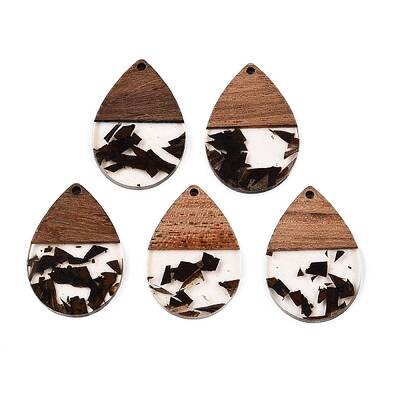 Epoxy Resin & Walnut Wood Pendants