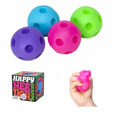 NeeDoh Happy Snappy - Snappable, poppable, ASMR squeeze - Ages 3 and up - Assorted colors - one radmonly selcted piece stress...