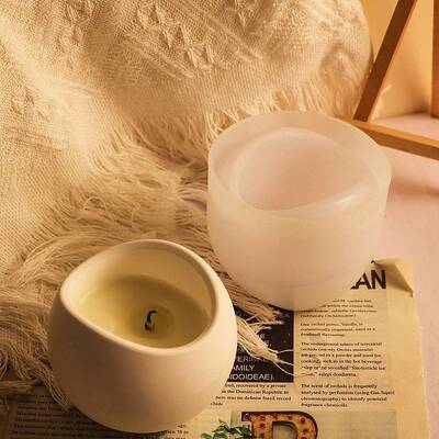 Round DIY Candle Cups Silicone Molds