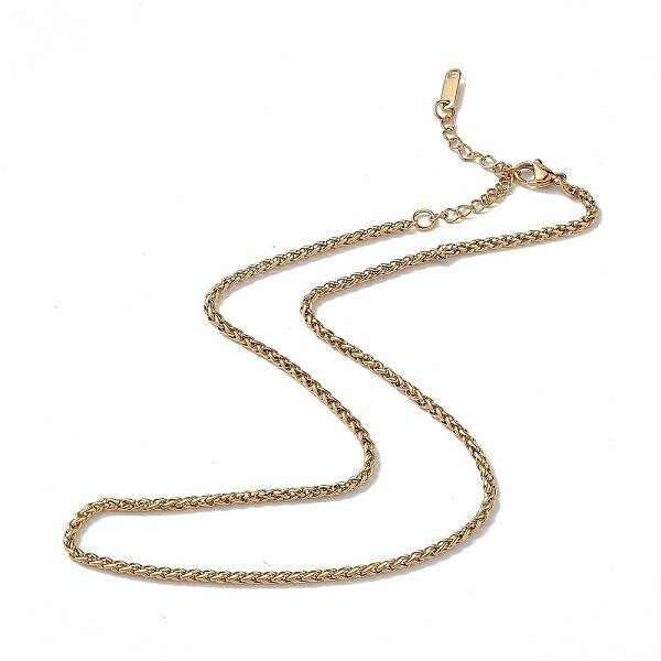 Ion Plating(IP) 304 Stainless Steel Wheat Chain Necklace for Men Women