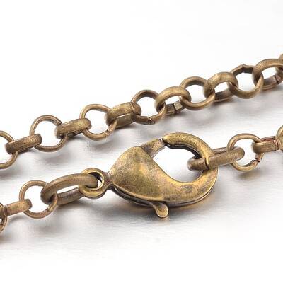 Iron Cross Chain Rolo Chain Necklace Making