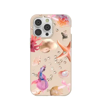 Seashell Aqua Dreams iPhone 14 Pro Max Case