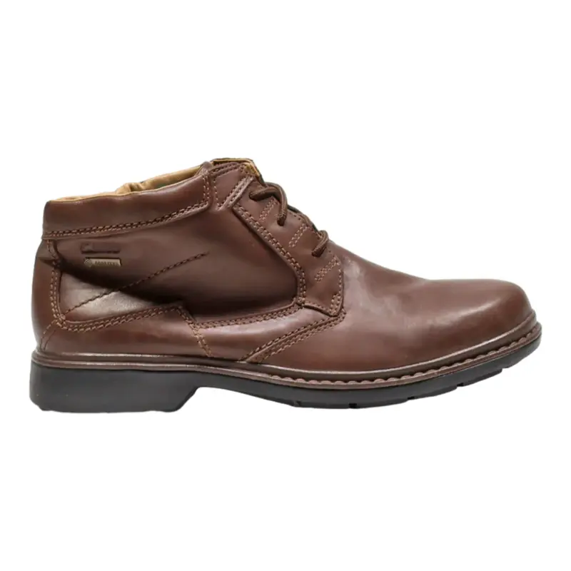 CLARKS Chukka Boots Brown Leather Mens UK 10