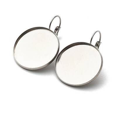 Non-Tarnish 304 Stainless Steel Leverback Earring Settings