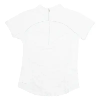 NIKE Cycling Womens Jersey White 1/4 Zip S