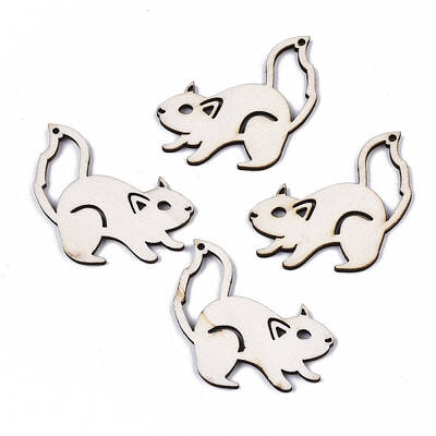 Autumn Theme Unfinished Natural Poplar Wood Pendants