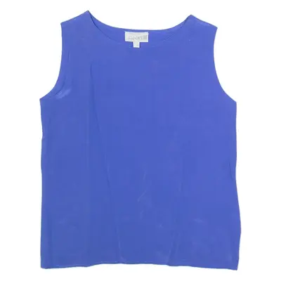 PETER HAHN Womens Vest Blue Sleeveless UK 14