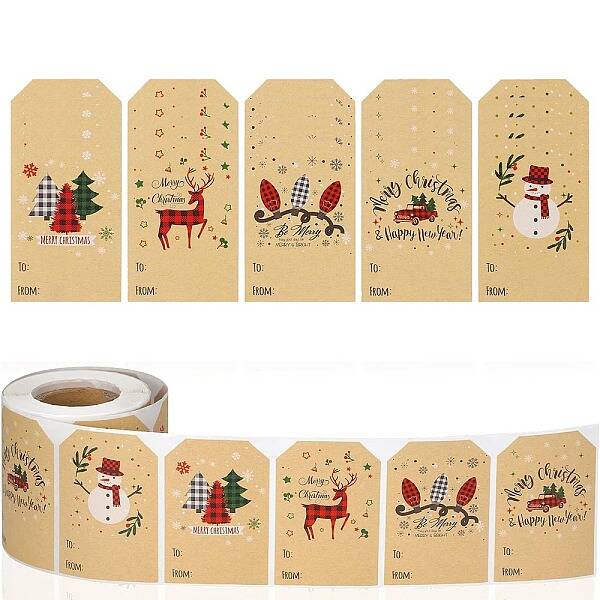 Christmas Theme Cartoon Paper Stickers