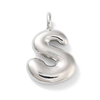 Rack Plating Brass Balloon Letter Pendants