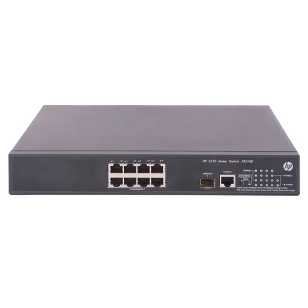 JG310B#ACQ HP 5120-8G-PoE+ 8-Port + 1-Port SFP Layer 3 Switch