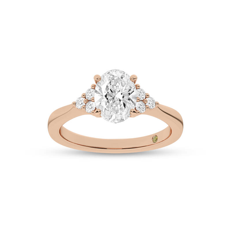 Eldra Illusion Trilliant Oval Lab Grown Diamond Engagement Ring | 18K Rose Gold 1 3/4 CT. TW.