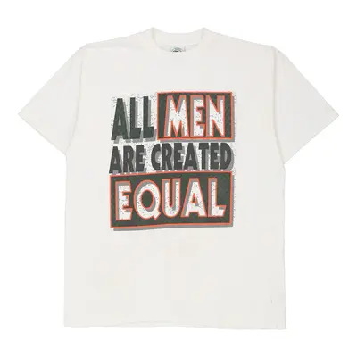 Hurricanes Mr Tees Graphic T-Shirt - XL White Cotton