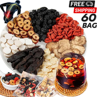 [$22.99 Get 60bag ] Kidney Tea Formula Ginseng Five Treasure Tea Organic Kidney Cleanse Detox Tea Ginseng Red Date Mulberry H...