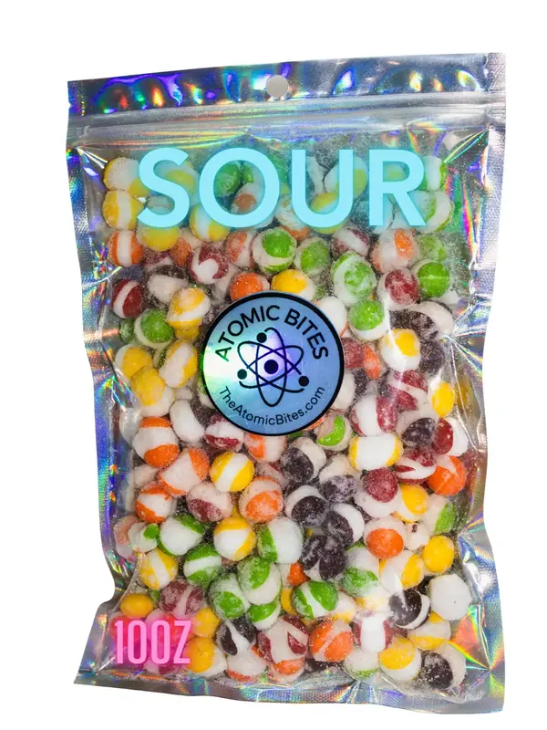 Freeze Dried Sour Atomic Skizzle 10oz OVER HALF POUND crystalscandy fruit riot candy