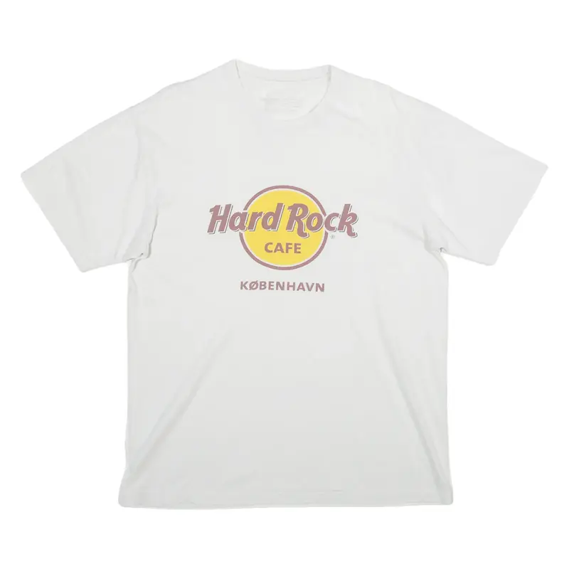 HARD ROCK CAFE Kobenhavn Womens T-Shirt White L