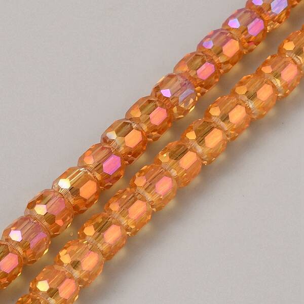 Electroplate Transparent Glass Beads Strands