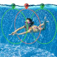 Underwater Swim Ring Diving Floating Toy, 3 Counts/set Summer Swimming Pool Training Ring, Outdoor Swimming Toy