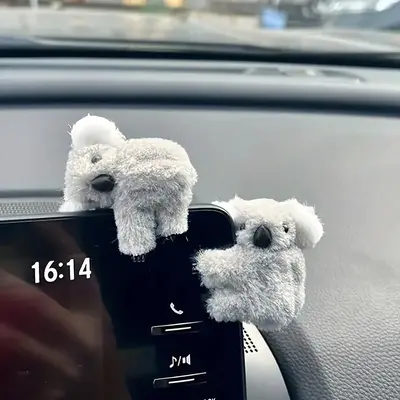 Cute Koala Design Car Ornament, 2 Counts Durable Car Dashboard Decoration, Car Interior Decoration Accessories for Women & Me...