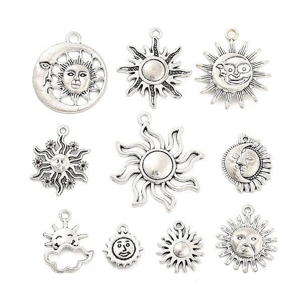10 Pcs Tibetan Style Alloy Pendants