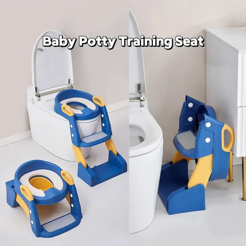 Cochildor 2-IN-1 Toilet Ladder for Potty Trainer Toddler Baby Potty Training Seat,Adjustable Potty Training Seat with Step St...