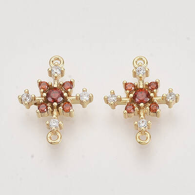 Brass Cubic Zirconia Links connectors