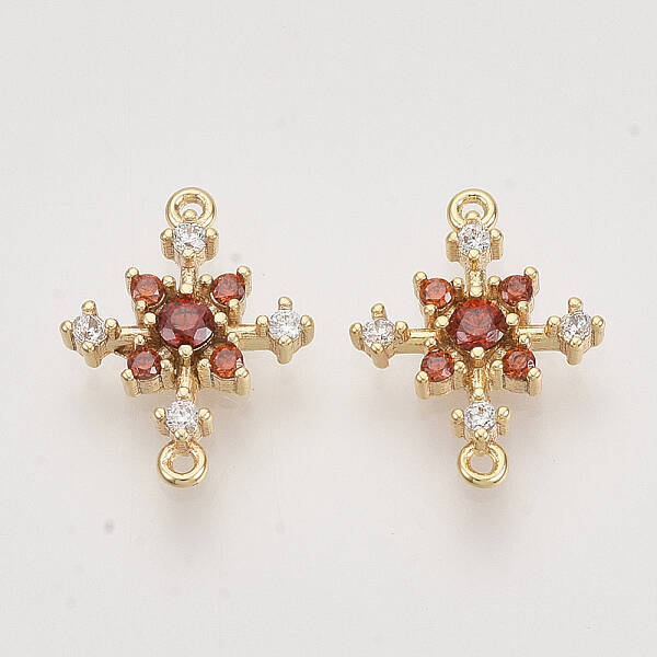 Brass Cubic Zirconia Links connectors