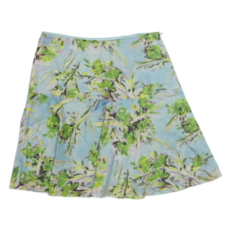 JIGSAW Womens Flare Skirt Blue Short Floral UK 10