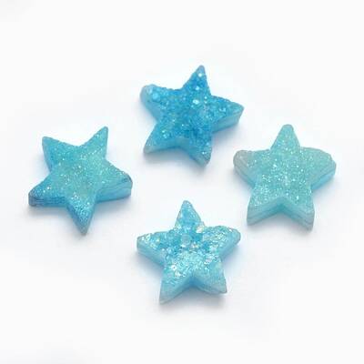 Electroplate Natural Druzy Quartz Charms