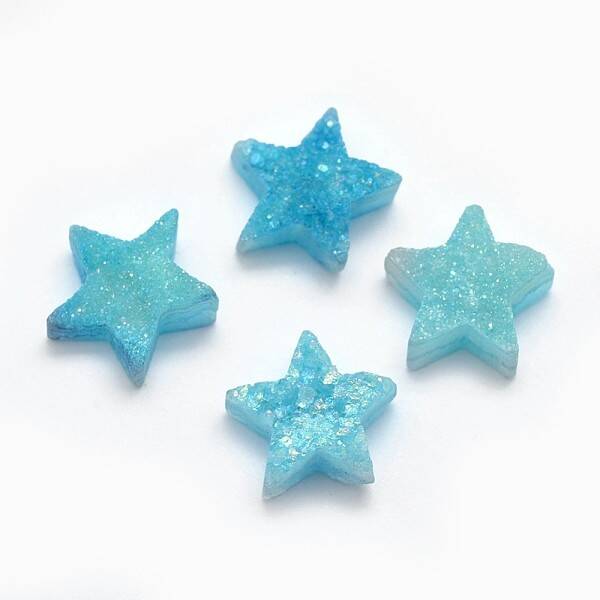 Electroplate Natural Druzy Quartz Charms