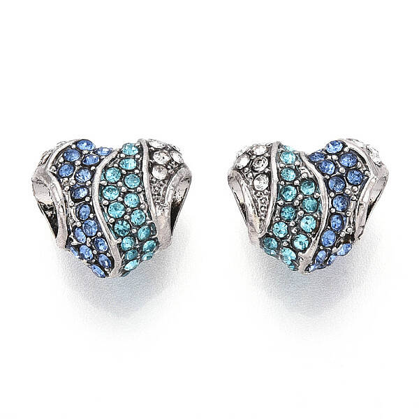 Alloy Rhinestone European Beads