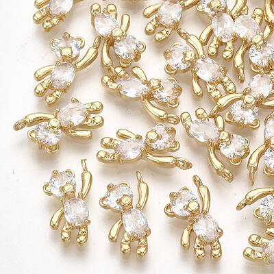 Brass Cubic Zirconia Charms
