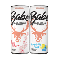 Bucked Up ALL NEW Babe Energy Drink Sport Beverage 12-Pack