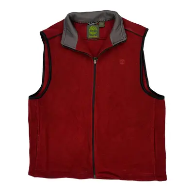 Timberland Fleece Gilet - Large Red Polyester