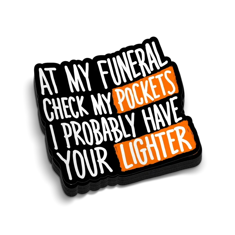 Funeral Lighter - Hard Hat Decal