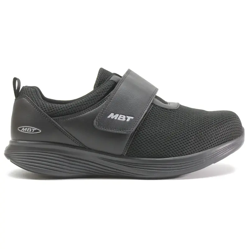MBT Modena De Acacia Textile Leather Women's Hook and loop Shoes - Black - Size:US 8 Women